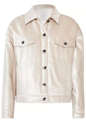 Brunello Cucinelli padded pearlescent-finish jacket - Neutrals