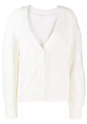 Cecilie Bahnsen V-neck woollen cardigan - White