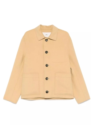 AMI Paris brushed shirt jacket - Neutrals
