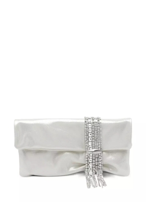 Jimmy Choo medium Zandra crystal-embellished clutch bag - Neutrals