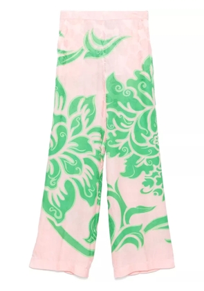 ETRO rose-print trousers - Pink