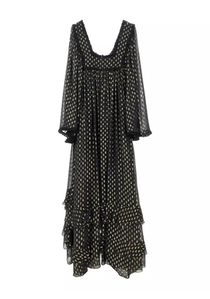 Chloé polka-dot ruffled maxi dress - Black
