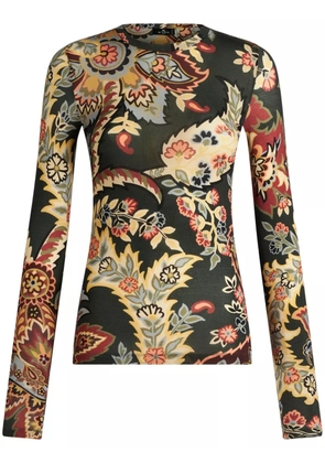 ETRO paisley-print jersey top - Green