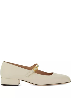 Bally 30mm buckle-strap leather pumps - Neutrals