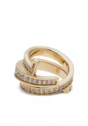 Ferragamo Gancini triple-band ring - Gold