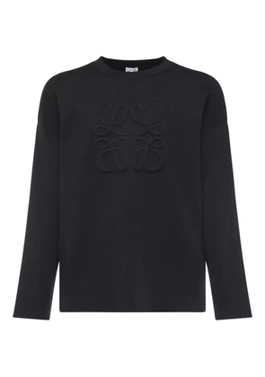 LOEWE anagram-logo wool-blend sweater - Black