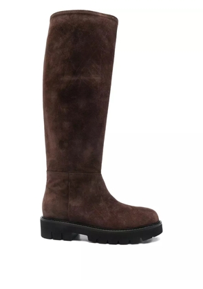 Anna F. platform-sole boots - Brown