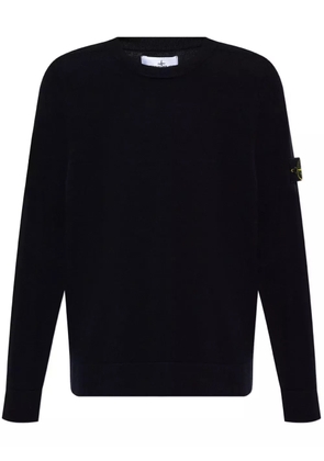 Stone Island Compass-motif wool sweatshirt - Blue