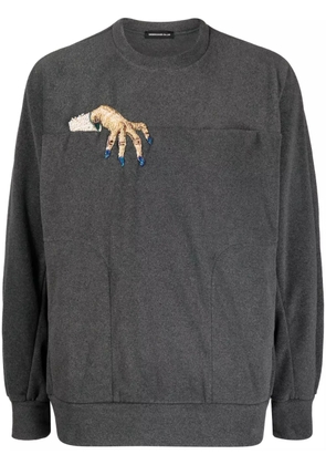 Undercover embroidered-motif crew-neck sweatshirt - Grey