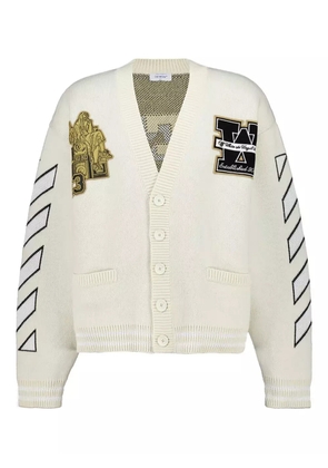 Off-White lion-embroidery cardigan - Neutrals