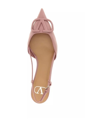 Valentino Garavani 40mm Vlogo pointed slingback pumps - Pink