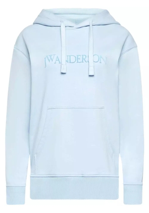 JW Anderson logo-embroidered hoodie - Blue