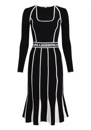 Karl Lagerfeld Transformer knitted midi dress - Black