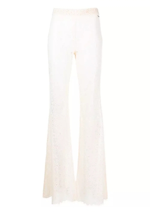 DSQUARED2 sheer-lace flared trousers - Neutrals