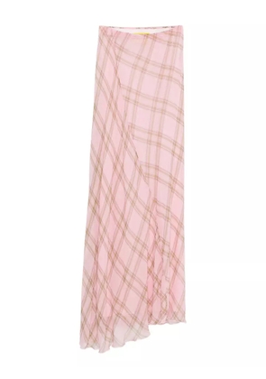 Marques'Almeida tartan-print maxi dress - Pink