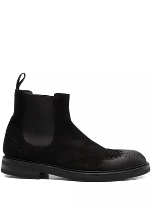 Cenere GB elasticated-panel brogue Chelsea boots - Black