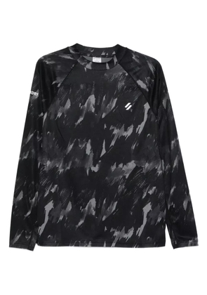 Superdry brush camo-print T-shirt - Black