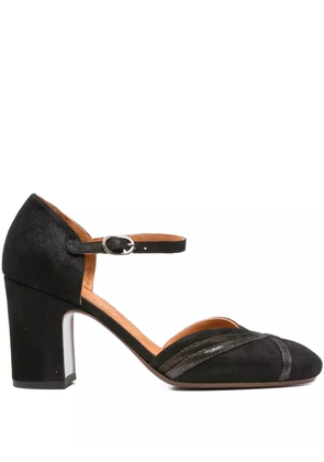 Chie Mihara 80mm ankle-strap block-heel pumps - Black
