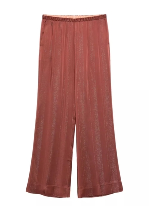 Forte Forte metallic-finish trousers - Brown