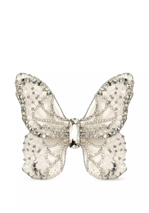 Jennifer Behr Absolem crystal butterfly hair clip - White