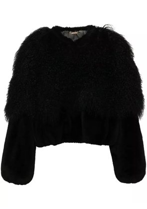 Chloé shearling-trim jacket - Blue