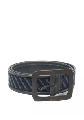 Romeo Gigli Pre-Owned 1990s striped belt - Black