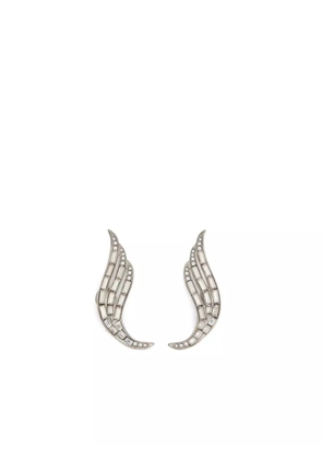 Jil Sander wing-shaped earrings - Silver