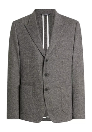 Dolce & Gabbana single-breasted herringbone blazer - Grey