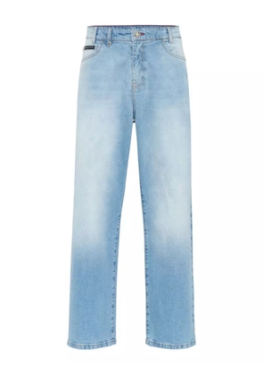 Philipp Plein logo-patch jeans - Blue