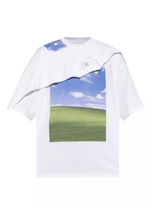 VETEMENTS layered graphic-print T-shirt - White