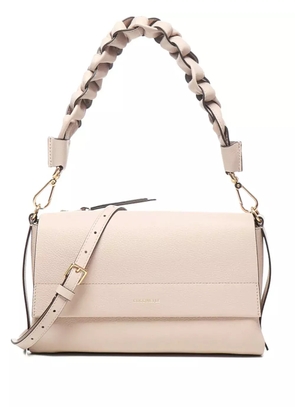 Coccinelle braided-handle leather shoulder bag - Neutrals