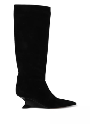Paris Texas 50mm Nina sculpted-heel knee-high boots - Black