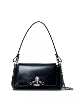 Vivienne Westwood medium Hazel orb-plaque leather shoulder bag - Black