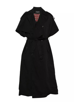 Balenciaga hooded trench coat - Black
