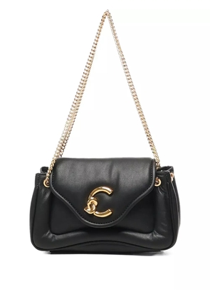 Coccinelle logo-plaque chain shoulder bag - Black