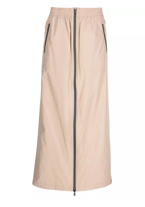 Brunello Cucinelli two-way zip-up maxi skirt - Neutrals