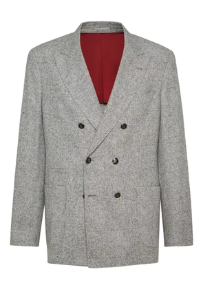 Brunello Cucinelli Prince of Wales blazer - Grey
