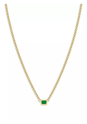 Zoë Chicco 14K yellow gold emerald necklace