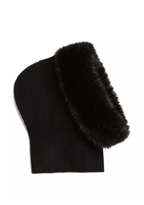Nina Ricci faux-fur wool balaclava - Black