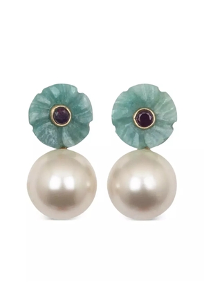 Jennifer Behr Libby flower-detail earrings - White