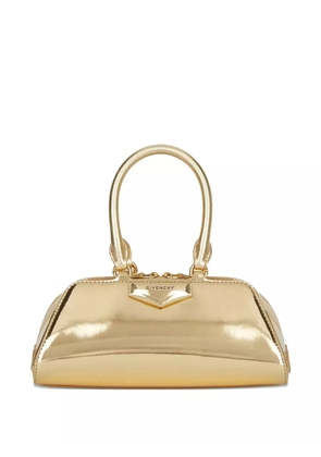 Givenchy mini Antigona East-West metallic tote bag - Gold