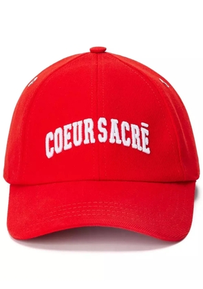 AMI Paris logo-patch baseball cap - Red