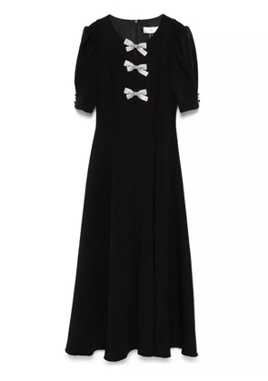 NISSA bow-appliqué maxi dress - Black