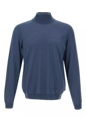 BOSS turtleneck ribbed sweater - Blue