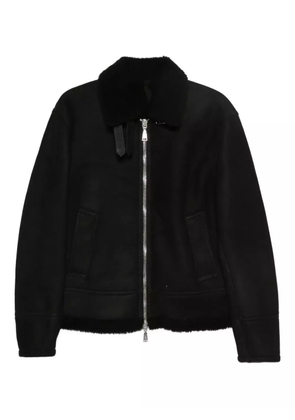 Tagliatore zip-up bomber jacket - Black