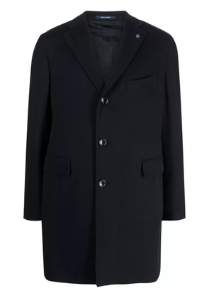 Tagliatore single-breasted wool coat - Blue
