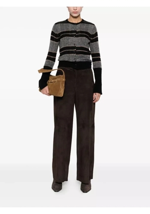 Via Masini 80 high-waisted trousers - Brown
