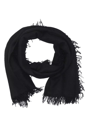 Faliero Sarti fringed logo scarf - Black