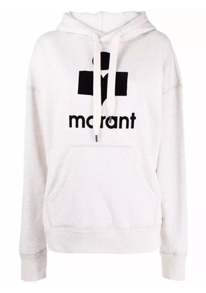 MARANT ÉTOILE Mansel logo-print hoodie - Neutrals