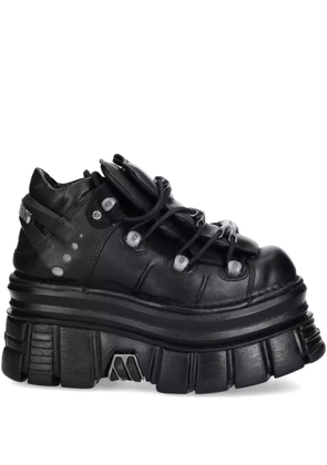 NEW ROCK platform lace-up trainers - Black